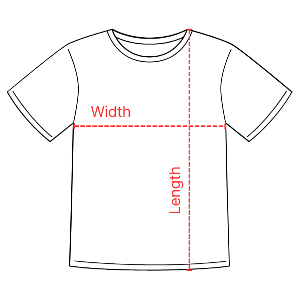Boxy T-Shirt measurement guide